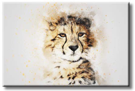 Cheetah Art Picture on Stretched Canvas, Wall Art Décor, Ready to Hang