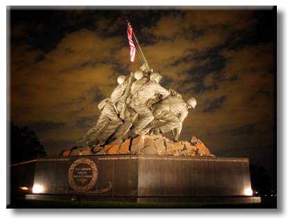 Marine Corps War Memorial Picture on Stretched Canvas, Wall Art Décor, Ready to Hang