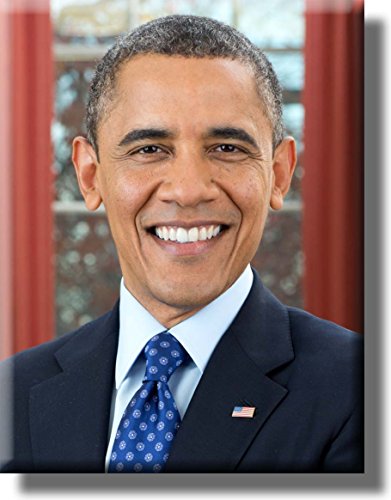 President Barack Obama Portrait Picture on Stretched Canvas, Wall Art Décor, Ready to Hang