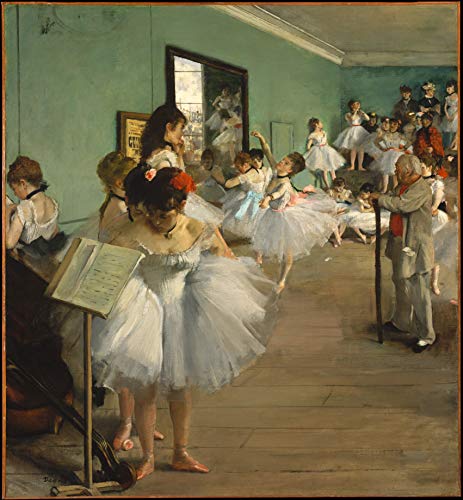 The Dance Class By Edgar Degas Picture on Stretched Canvas, Wall Art Décor, Ready to Hang!