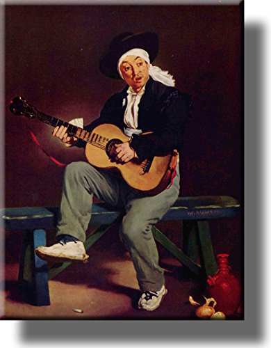 Spanish Singer Guitar Player Picture on Stretched Canvas, Wall Art Décor, Ready to Hang!