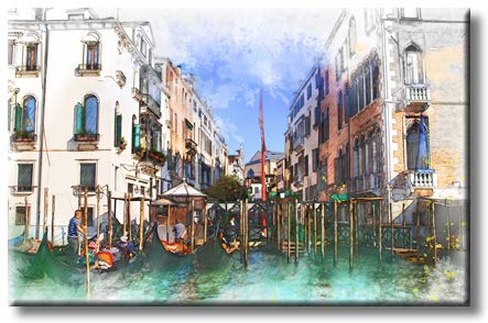 Venice Gondola Picture on Stretched Canvas, Wall Art Décor, Ready to Hang