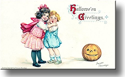 Hallowen Greeting by Frances Brundage Picture on Stretched Canvas, Wall Art Décor, Ready to Hang!