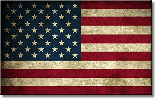 United States Flag Vintage Picture on Stretched Canvas, Wall Art Décor, Ready to Hang