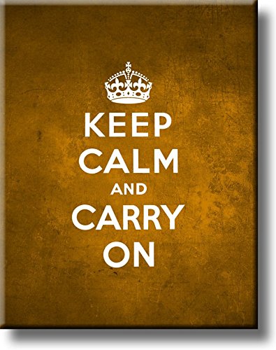 Keep Calm and Carry On Picture on Stretched Canvas, Wall Art Décor, Ready to Hang