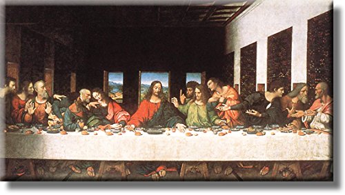 The Last Supper by Leonardo da Vinci Picture on Stretched Canvas, Wall Art Décor, Ready to Hang!