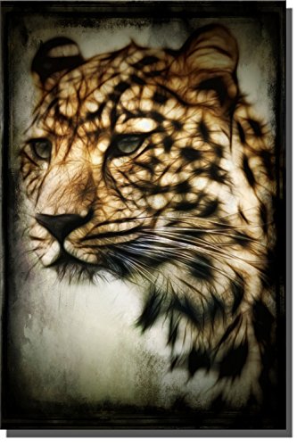 Leopard Head Picture on Stretched Canvas, Wall Art Decor Ready to Hang!.