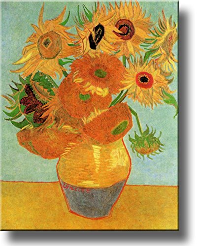 Still Life Vase with Sunflowers By Vincent Van Gogh on Stretched Canvas, Wall Art Decor Ready to Hang!.