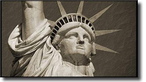 New York Statue of Liberty Picture on Stretched Canvas, Wall Art Decor, Ready to Hang!.