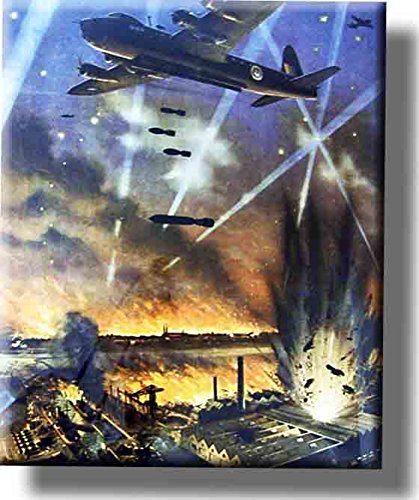 Bomber Plane War Picture on Stretched Canvas, Wall Art decor, Ready to Hang!