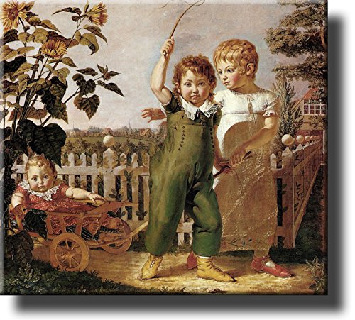 The Huelsenback Children by Philipp Otto Runge Picture on Stretched Canvas, Wall Art Décor, Ready to Hang!