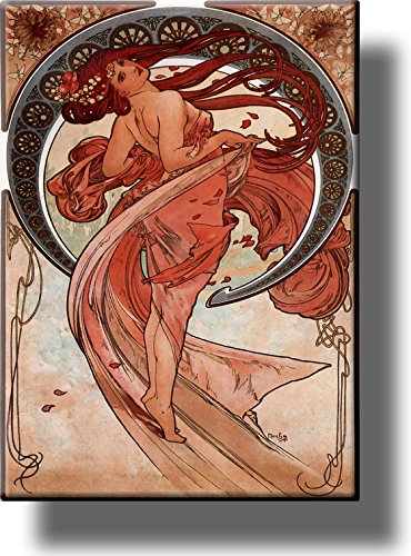 Woman Dancing in Autumn Vintage Picture on Stretched Canvas, Wall Art Décor, Ready to Hang!