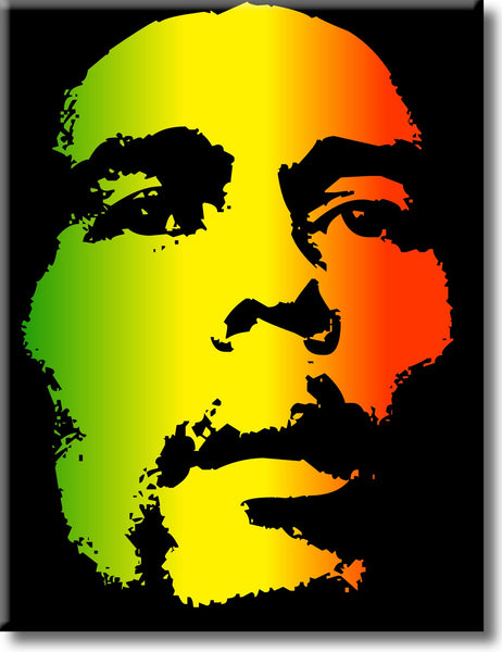 Portrait of Bob Marley Picture on Stretched Canvas, Wall Art Décor, Ready to Hang