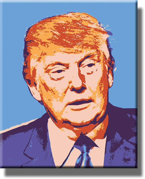 Donald Trump Portrait Art Picture on Stretched Canvas, Wall Art Décor, Ready to Hang