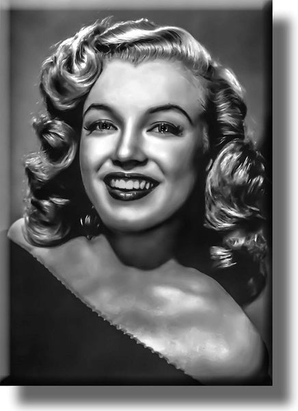 Marilyn Monroe Black and White Vintage Picture on Stretched Canvas, Wall Art Décor, Ready to Hang