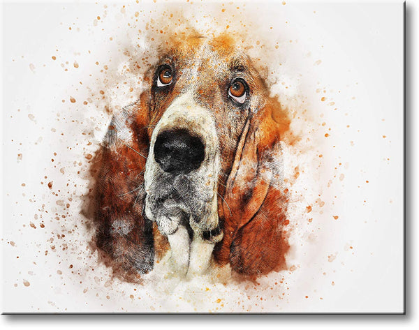 Dog Head Picture on Stretched Canvas, Wall Art Décor, Ready to Hang