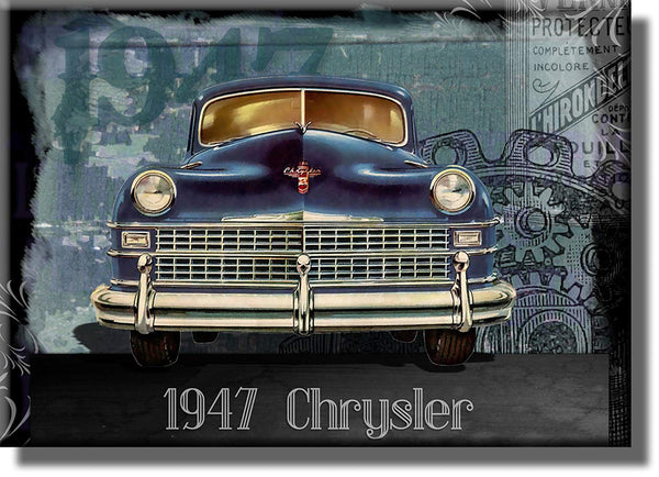 Vintage Chrysler, Classic Car Picture on Stretched Canvas, Wall Art Décor, Ready to Hang