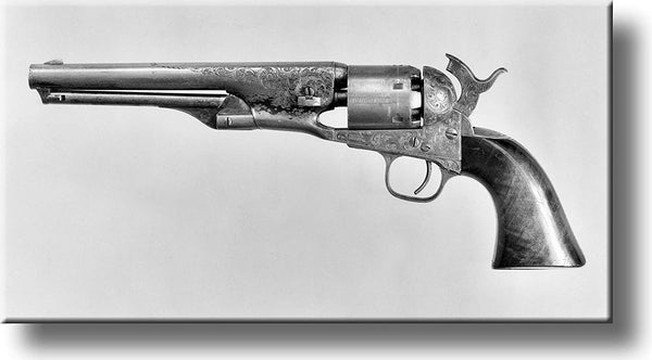 Navy Percussion Revolver, Colt Model 1861 Picture on Stretched Canvas Wall Art Décor, Ready to Hang!