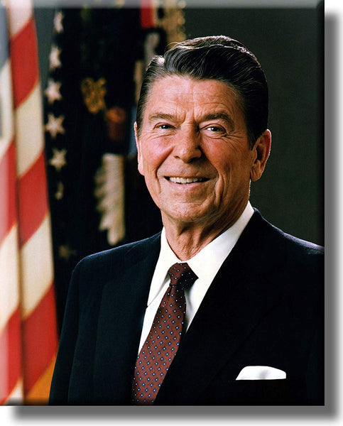 President Ronald Reagan Official Portrait Picture on Stretched Canvas Wall Art Décor, Ready to Hang!