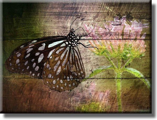 Vintage Monarch Butterfly Picture on Stretched Canvas, Wall Art Décor, Ready to Hang