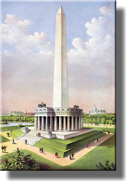 The National Monument in Washington Picture on Stretched Canvas Wall Art Décor Framed Ready to Hang!