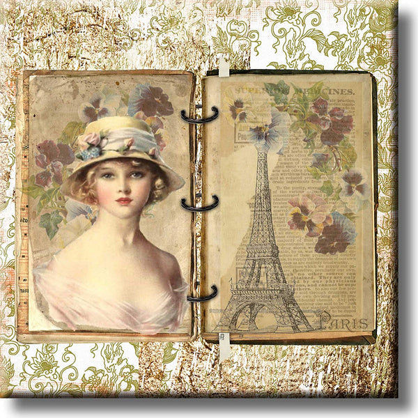 Vintage Paris Picture on Stretched Canvas, Wall Art Décor, Ready to Hang